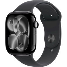 Apple Watch Series 11 GPS + Cellular 42mm Jet Black Aluminium Case with Black Sport Band - M/L Apple Watch Series 11 GPS + Cellular 42mm Jet Black Aluminium Case with Black Sport Band - M/L
