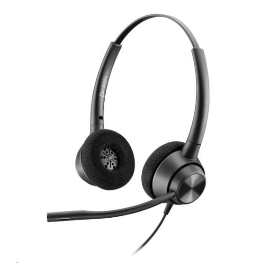 Poly EncorePro 320 with Quick Disconnect Binaural Headset TAA