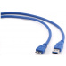 GEMBIRD Kabel USB 3.0 A-Micro B propojovací 1,8m (modrý)