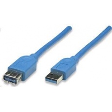 MANHATTAN Kabel USB 3.0 A-A prodlužovací 2m, modrý