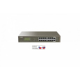 Tenda TEG1116P-16-150W - PoE AT Switch 135Watt, 16xRJ45 Switch s 16x 10/100/1000 Mbps PoE, Fanless, Kov