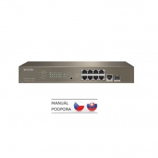 Tenda TEG5310P-8-150W - L3 managed Gigabit PoE AT Switch, 8x PoE AF/AT 10/100/1000Mbps, 1xSFP 1Gbps