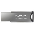 ADATA Flash Disk 64GB UV350, USB 3.2 Dash Drive, tmavě stříbrná textura kov