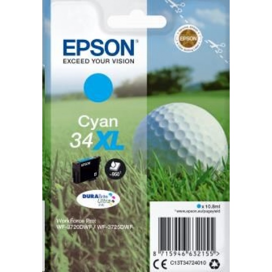 EPSON ink bar Singlepack "Golf" Cyan 34XL DURABrite Ultra Ink 10,8 ml