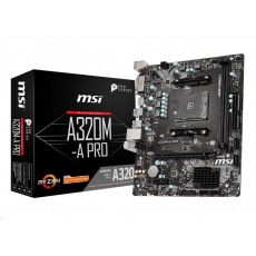 MSI MB Sc AM4 A320M-A PRO, AMD A320, VGA, 2xDDR4, m-ATX MSI MB Sc AM4 A320M-A PRO, AMD A320, VGA, 2xDDR4, m-ATX