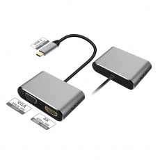 PLATINET adaptér USB-C na HDMI a VGA, 4K 30Hz PLATINET adaptér USB-C na HDMI a VGA, 4K 30Hz