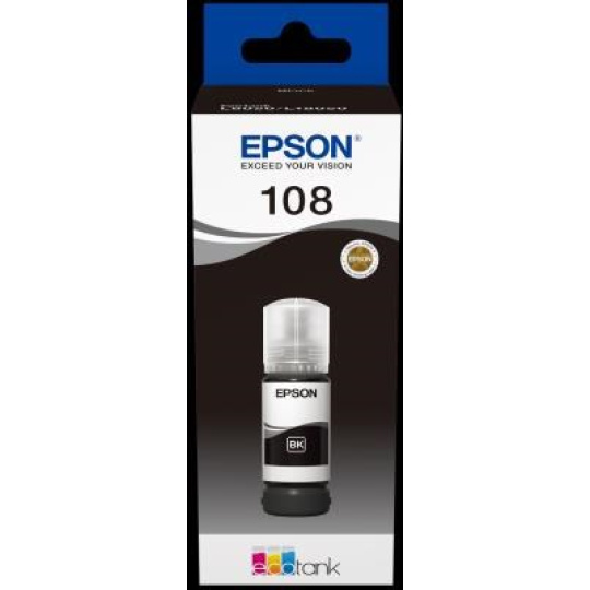 BAZAR - EPSON 108 EcoTank Black ink bottle - Poškozený obal (Komplet)
